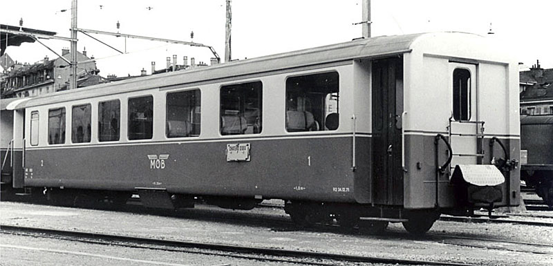 voiture B2 1411 RhB | echelle HO voie étroite